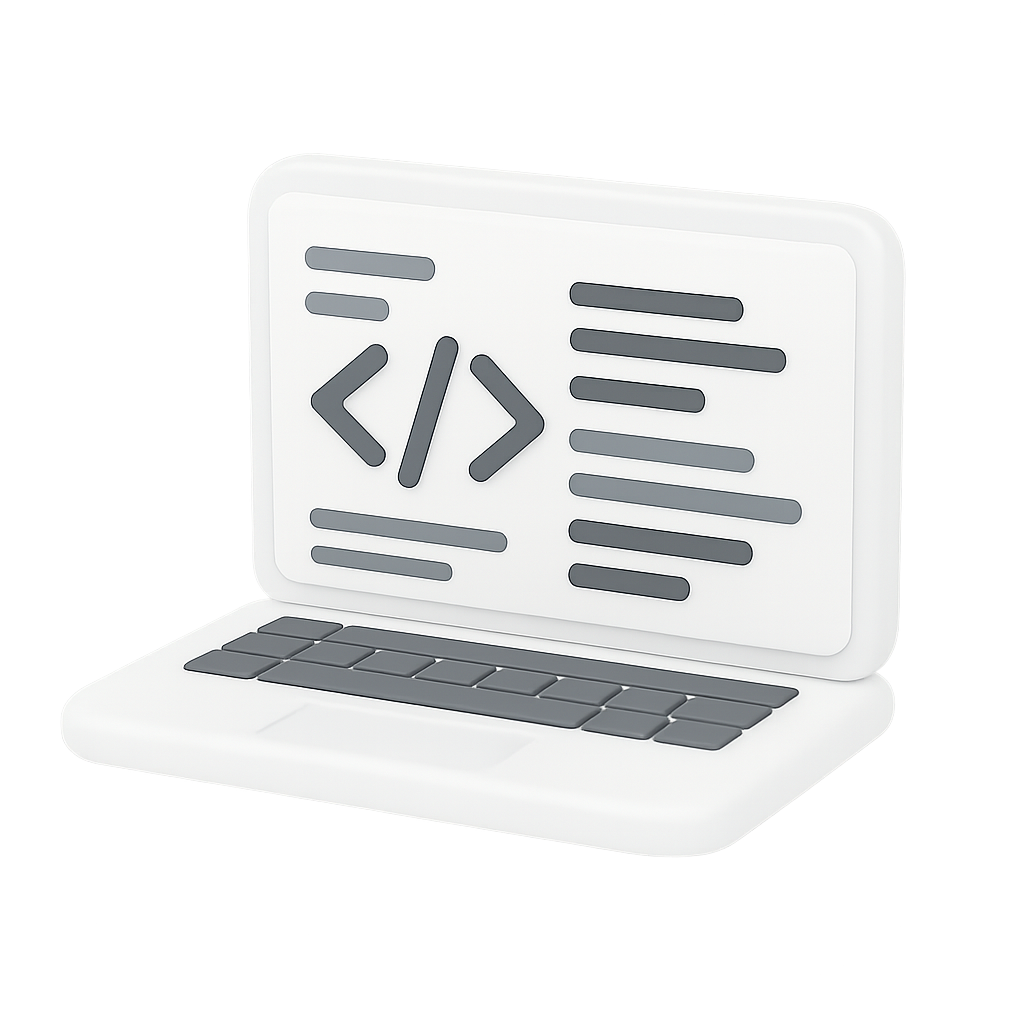 Laptop with code
